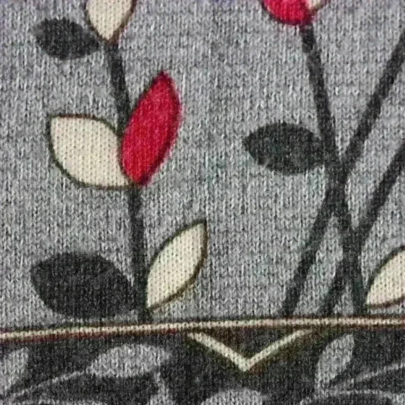 CATHY DANIELS Cropped Floral Print 3/4 Sleeve Relaxed Fit Blouse Top Women 1X - Picture 5 of 8